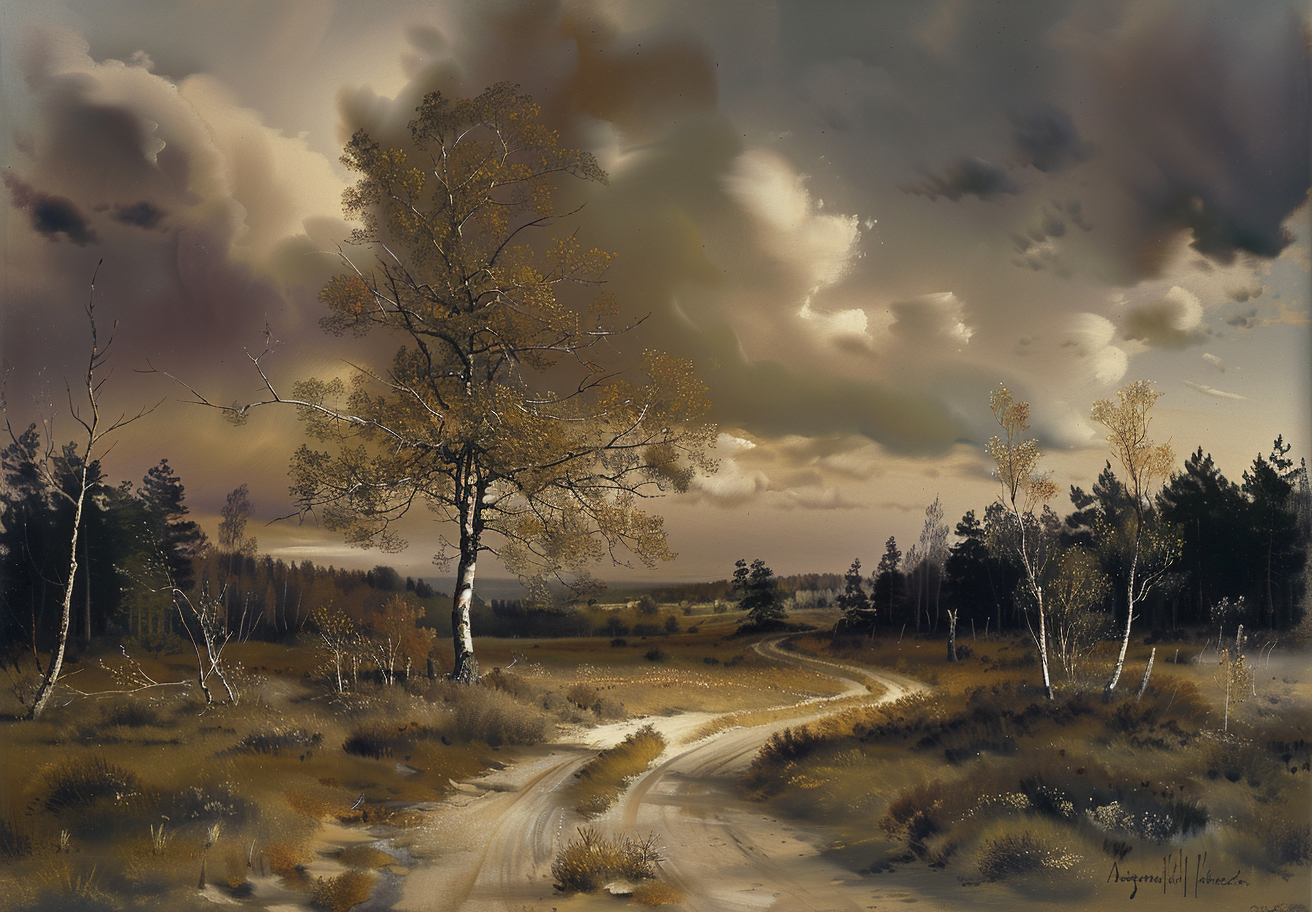 "Forest Road Before the Storm" GICLEE ART PRINT