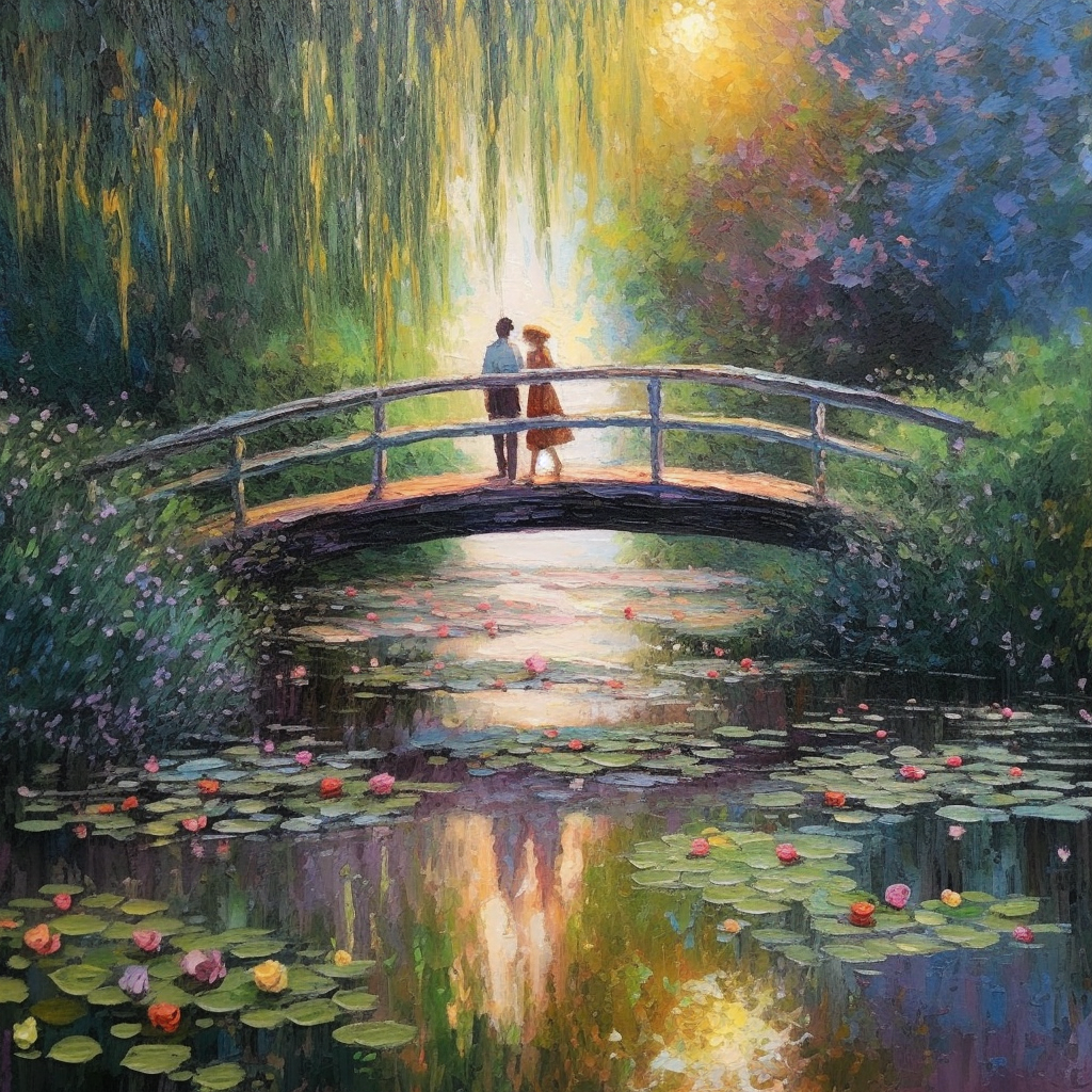 Monet style Bridge by Maya Ronick