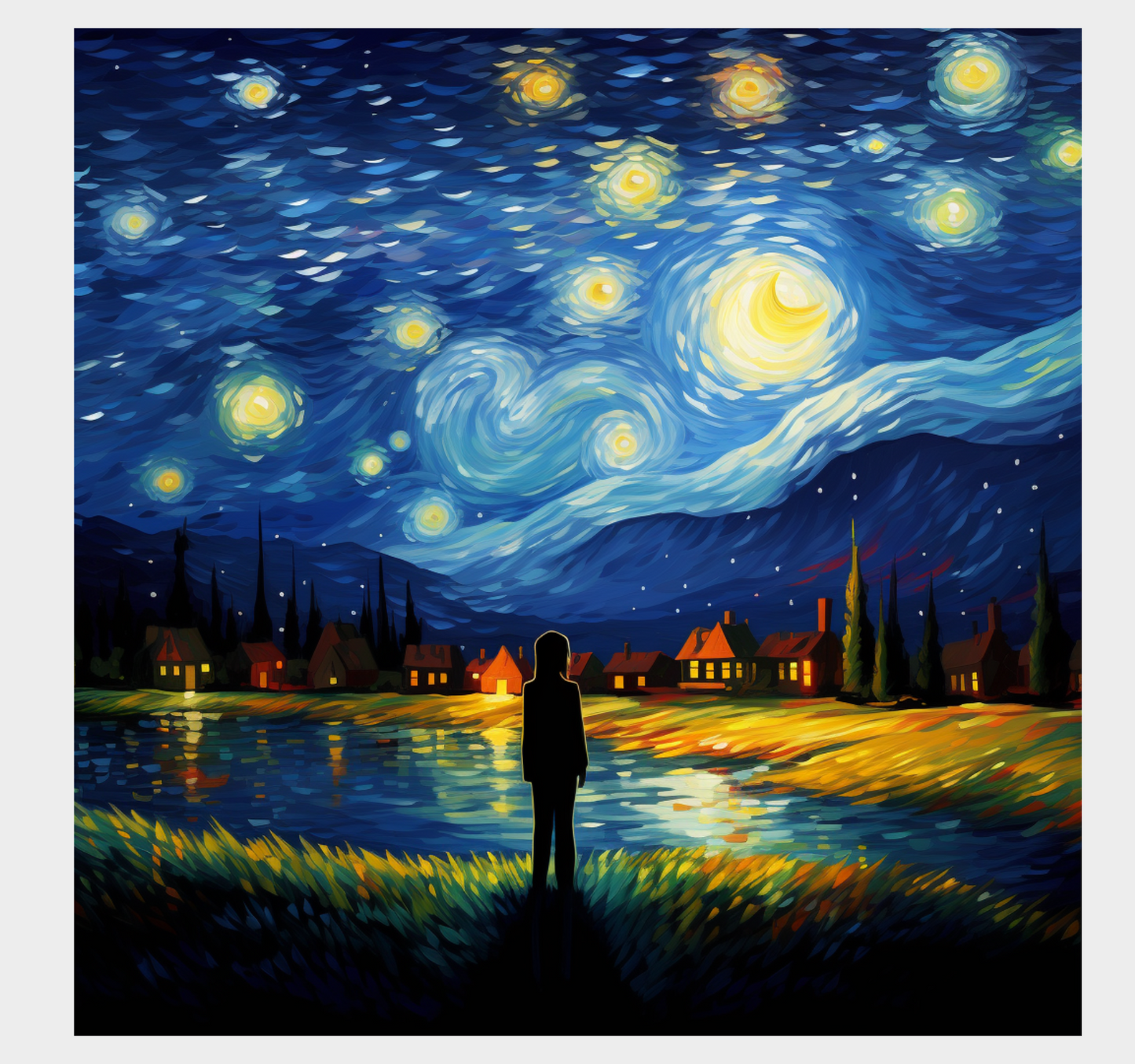 Night and Moon Wall Art Print