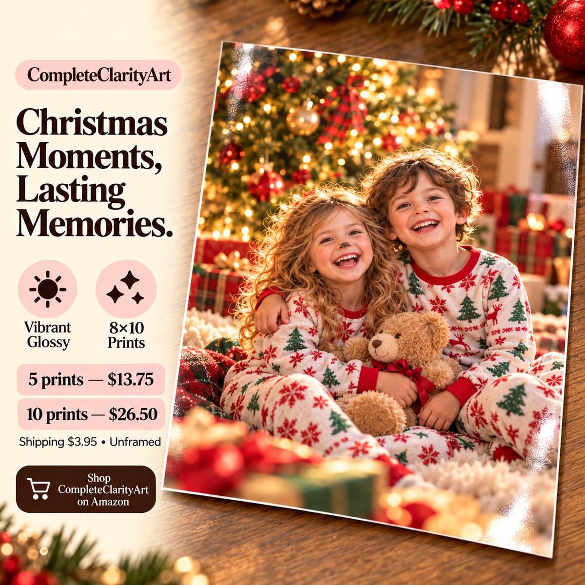 Custom 8×10 Glossy Photo Prints — Upload Your Photos