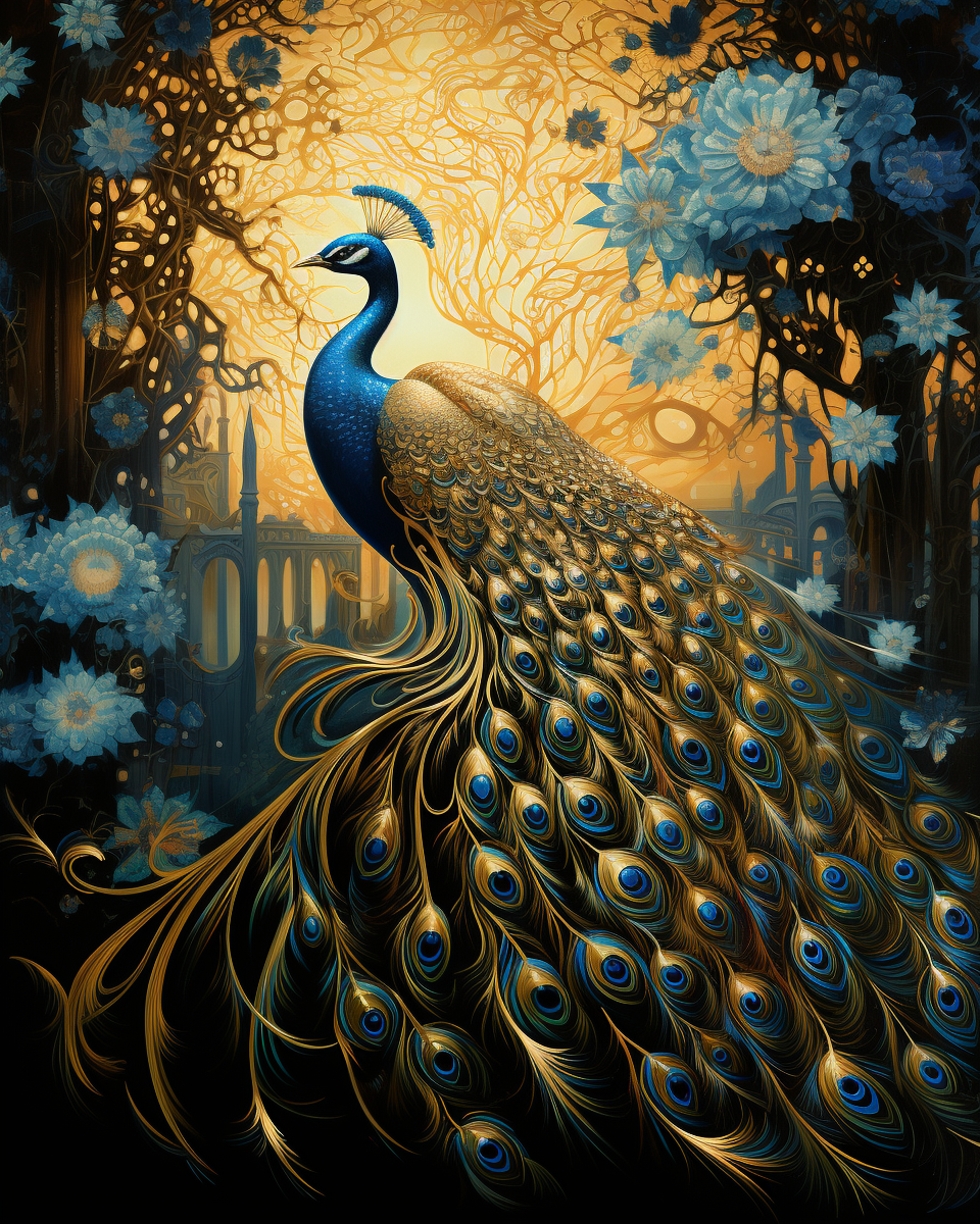 Peacock Art Print No 117