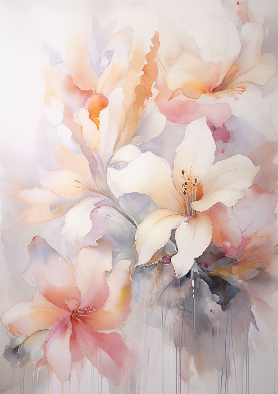 Purple Watercolor Set No 12 GICLEE ART PRINT