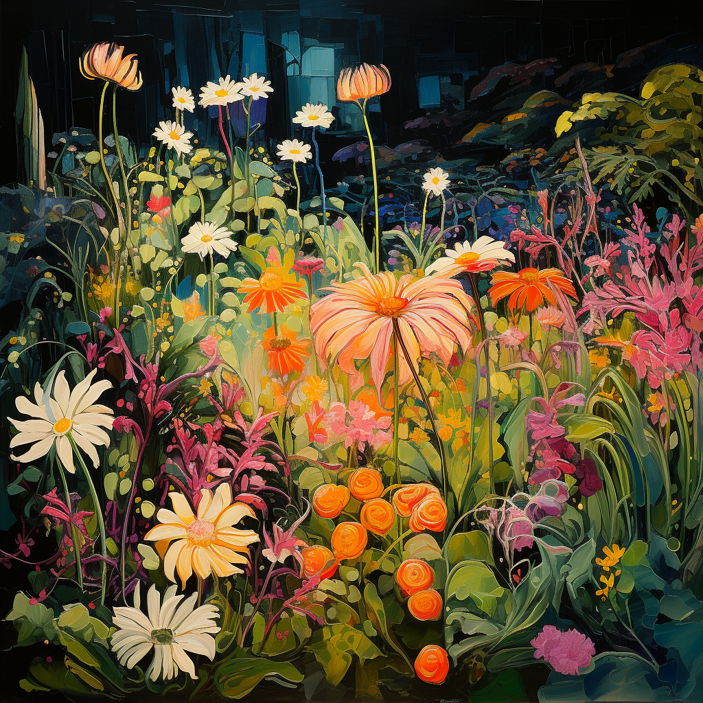 Spring Flowers at The Night by Maya Ronick