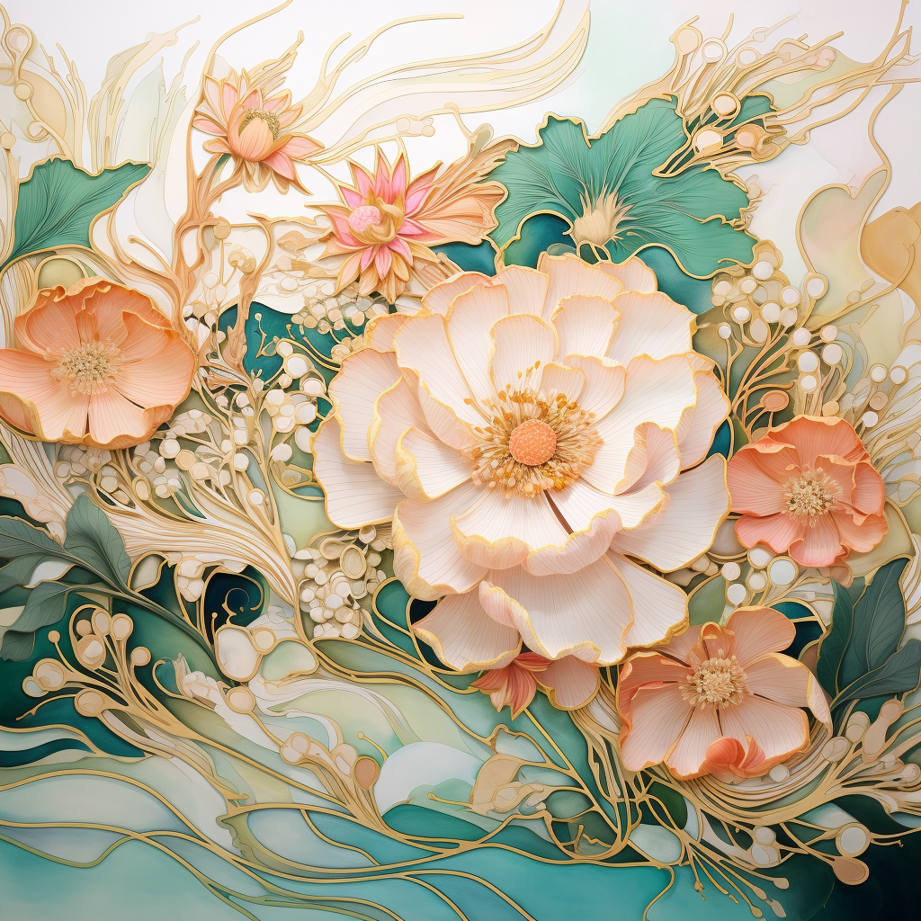 Flowers Wall Art Print Style NO 241