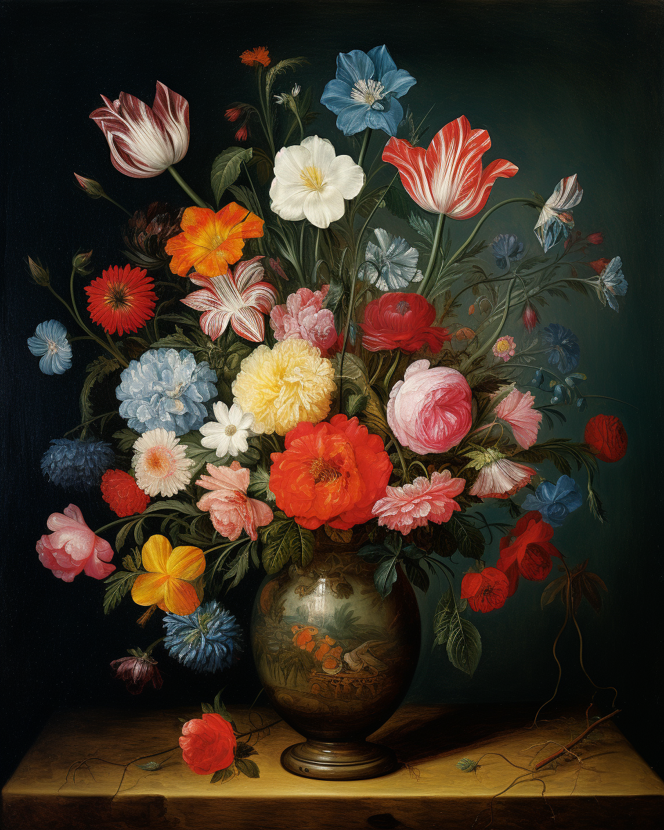 Flowers Wall Art Print Style NO 221