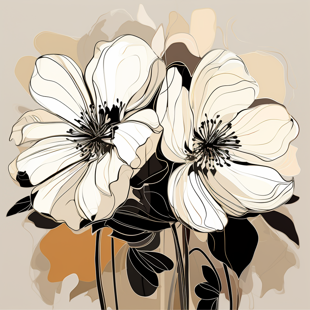 Flowers Wall Art Print Style NO 313