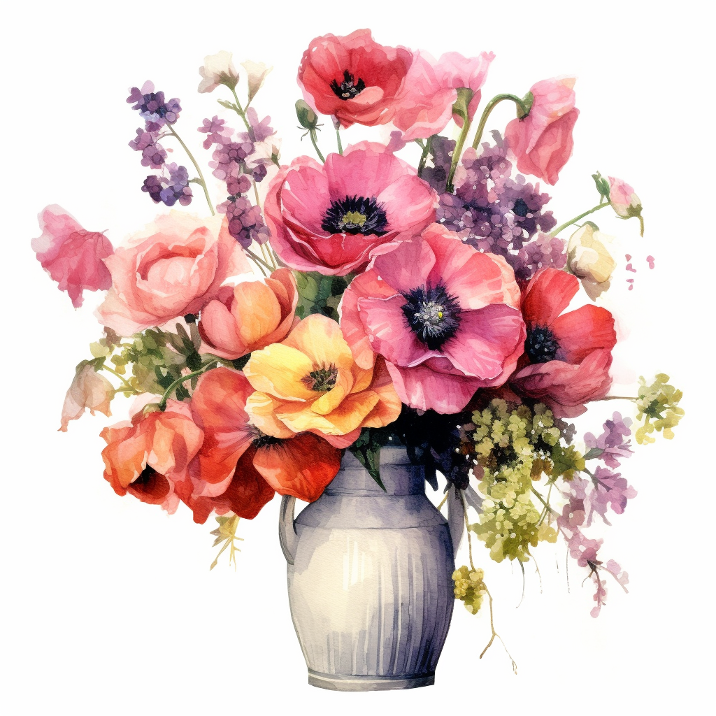 Flowers Wall Art Print Style NO 237