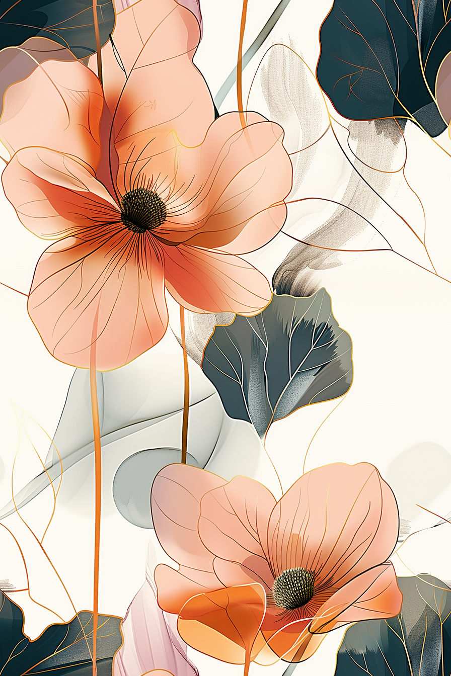 Flowers Wall Art Print Style NO 67