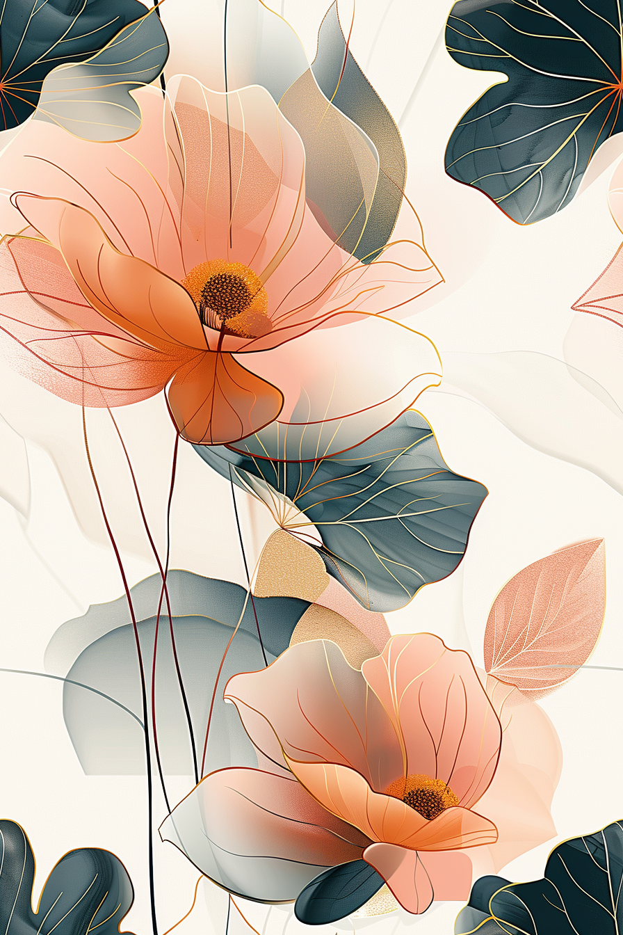 Flowers Wall Art Print Style NO 68