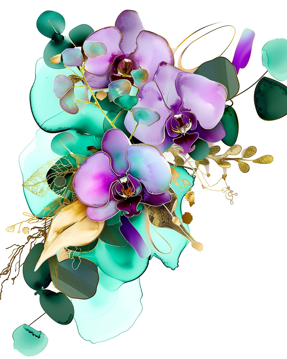 Flowers Wall Art Print Style NO 123