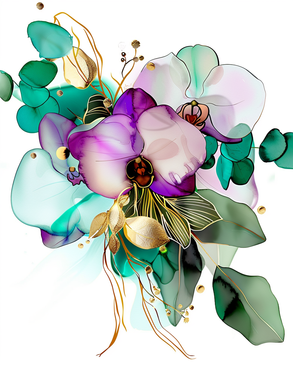 Flowers Wall Art Print Style NO 124