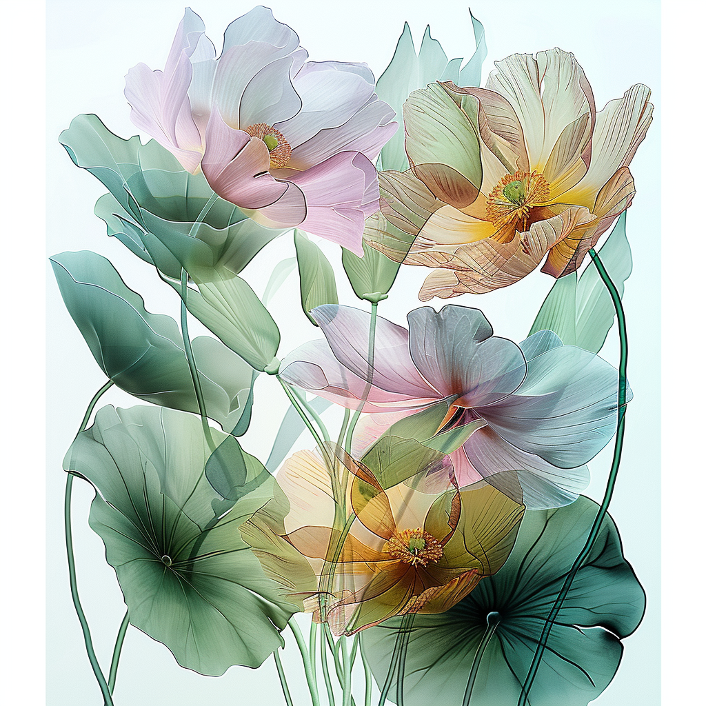 Flowers Wall Art Print Style NO 276