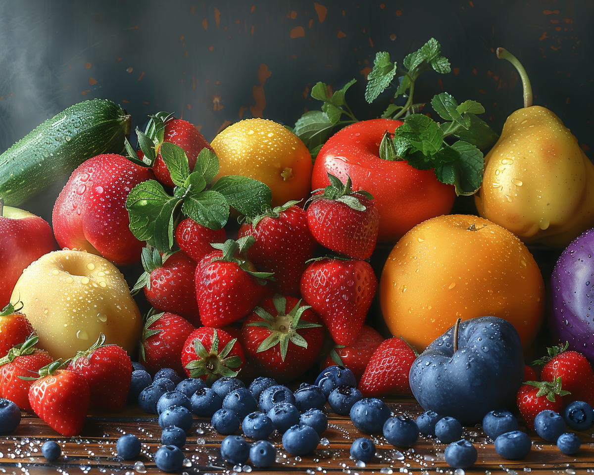 Fruits and Vegetables Collage NO 109