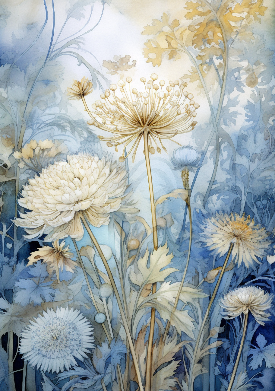 Flowers Wall Art Print Style NO 145