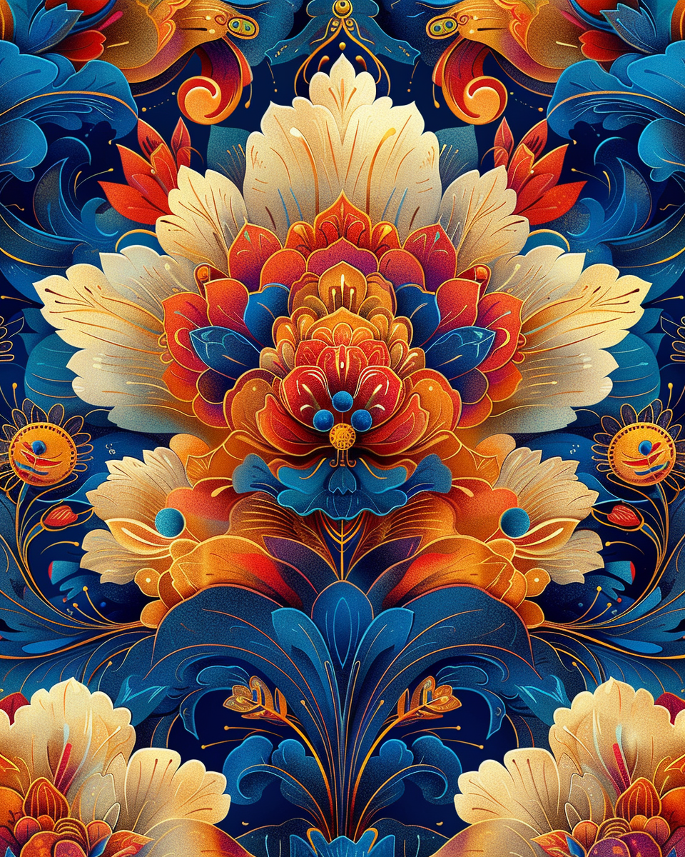 Flowers Wall Art Print Style NO 158