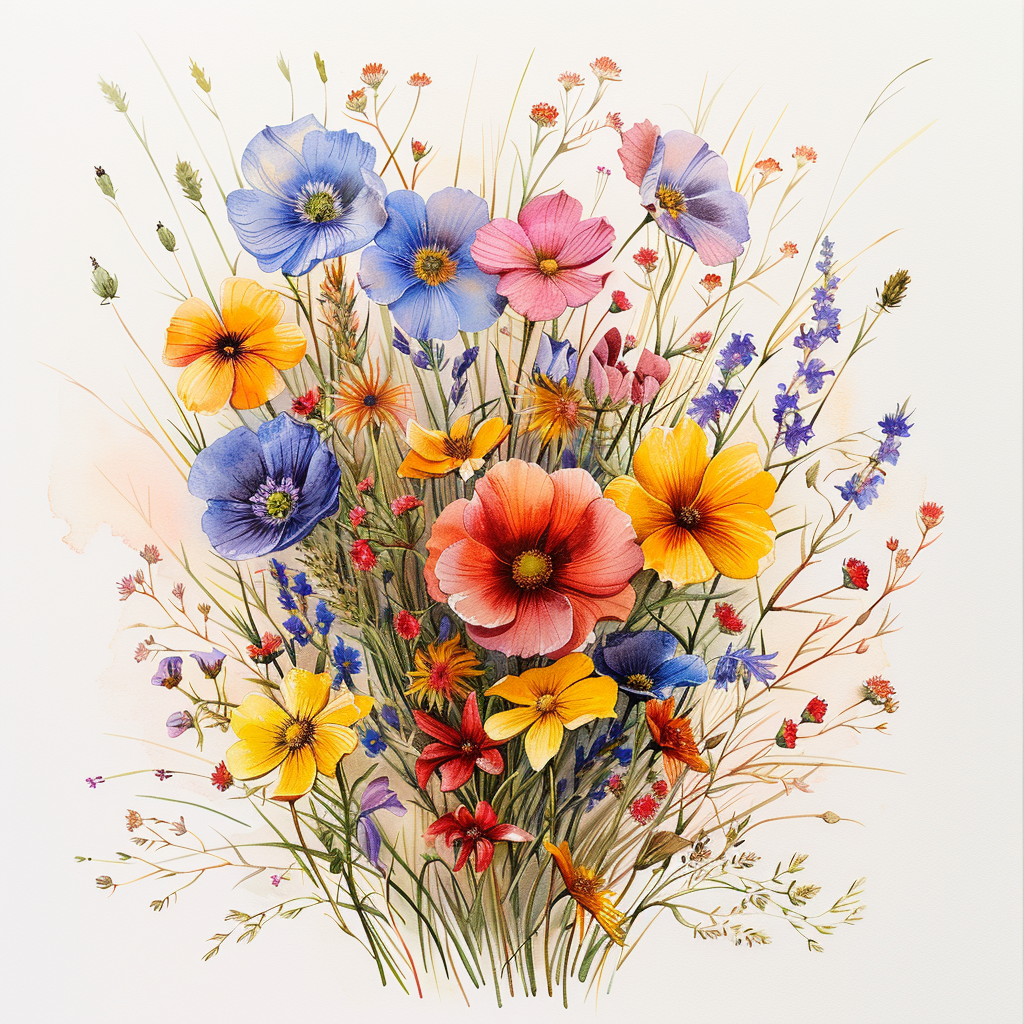 Flowers Wall Art Print Style NO 297