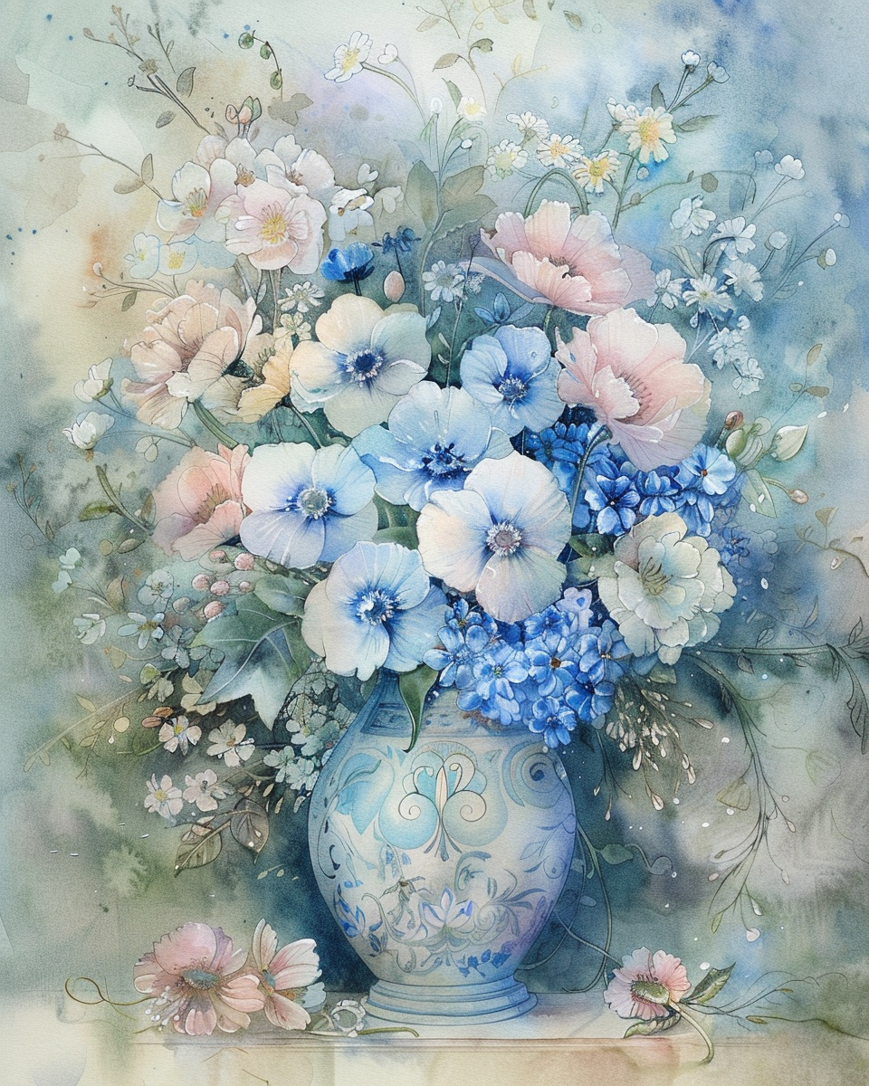 Flowers Wall Art Print Style NO 212