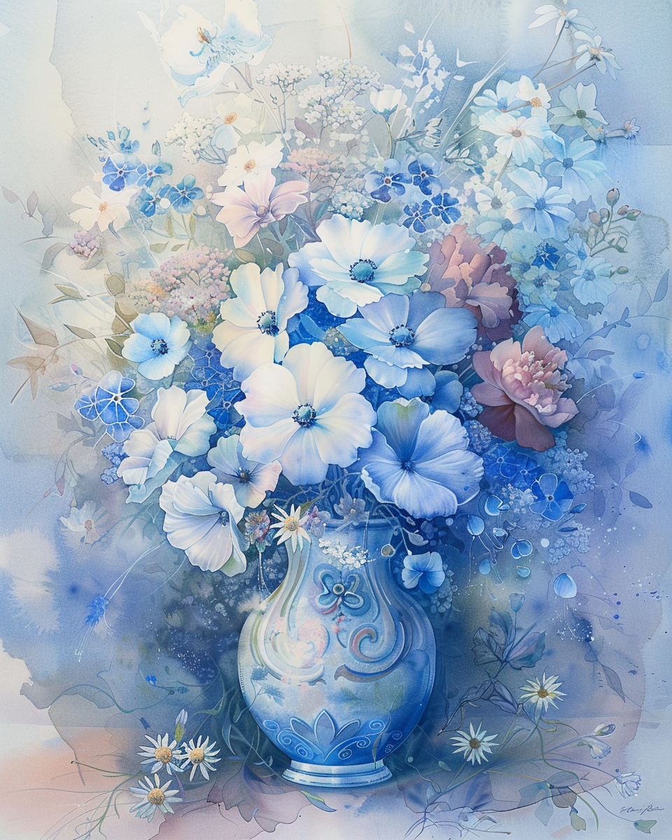 Flowers Wall Art Print Style NO 210