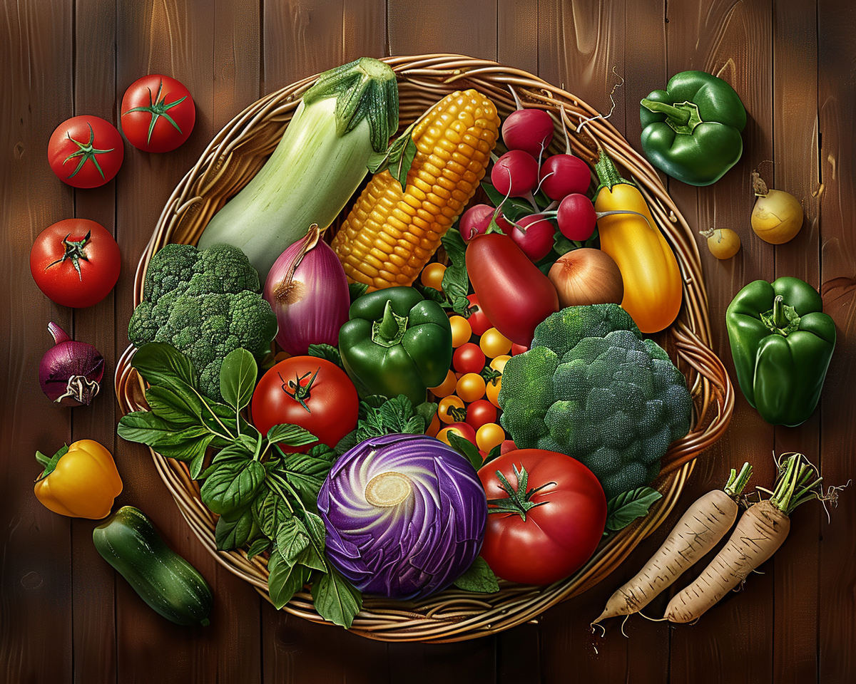 Fruits and Vegetables Collage NO 139