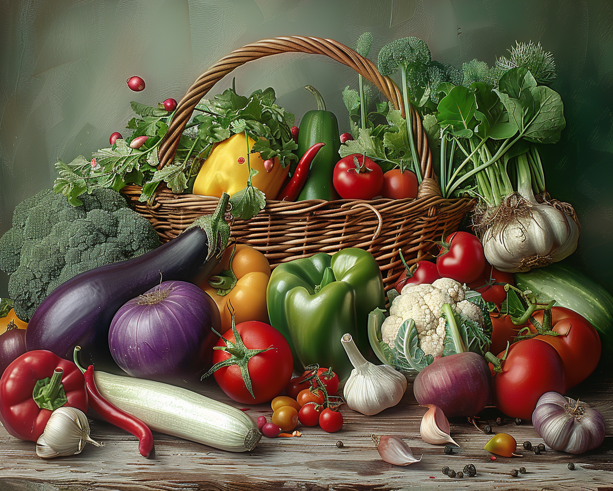 Fruits and Vegetables Collage NO 140