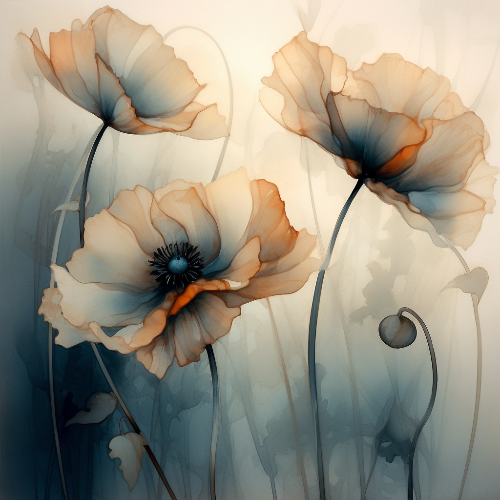 Flowers Wall Art Print Style NO 271