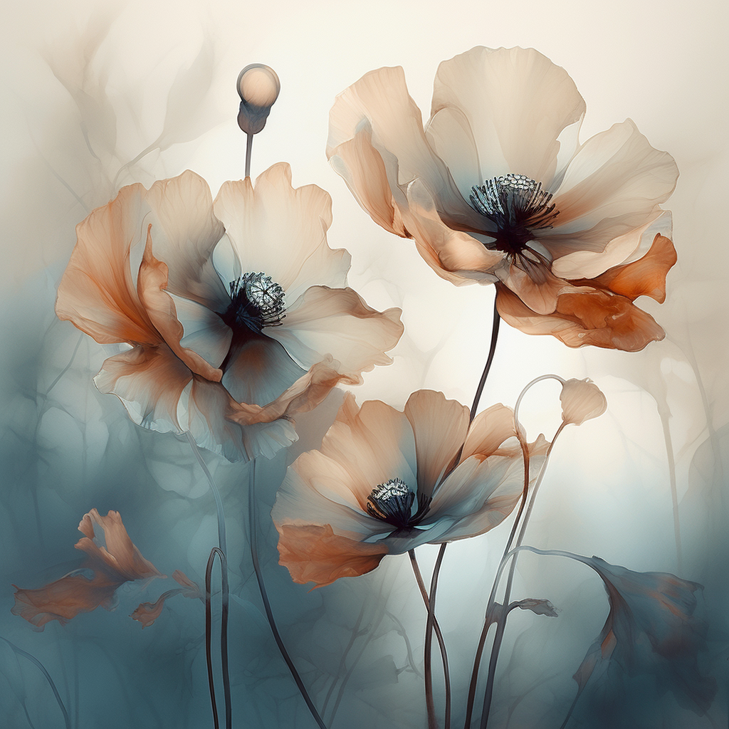 Flowers Wall Art Print Style NO 272