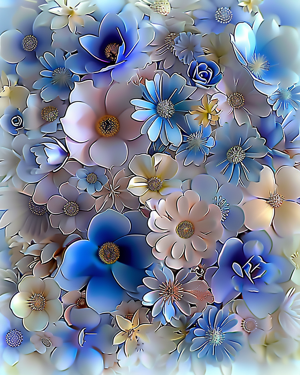 Flowers Wall Art Print Style NO 135