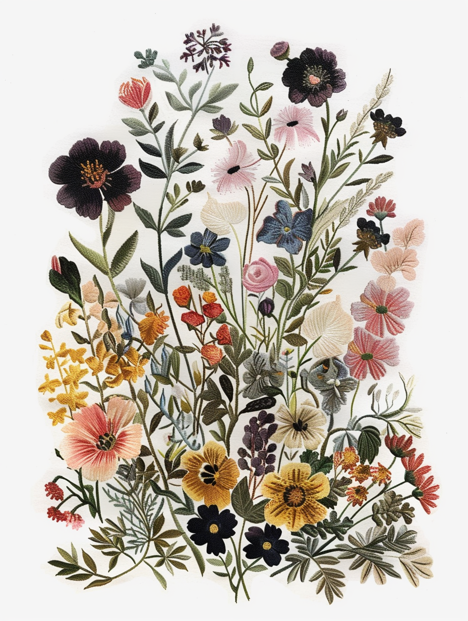 Flowers Wall Art Print Style NO 147