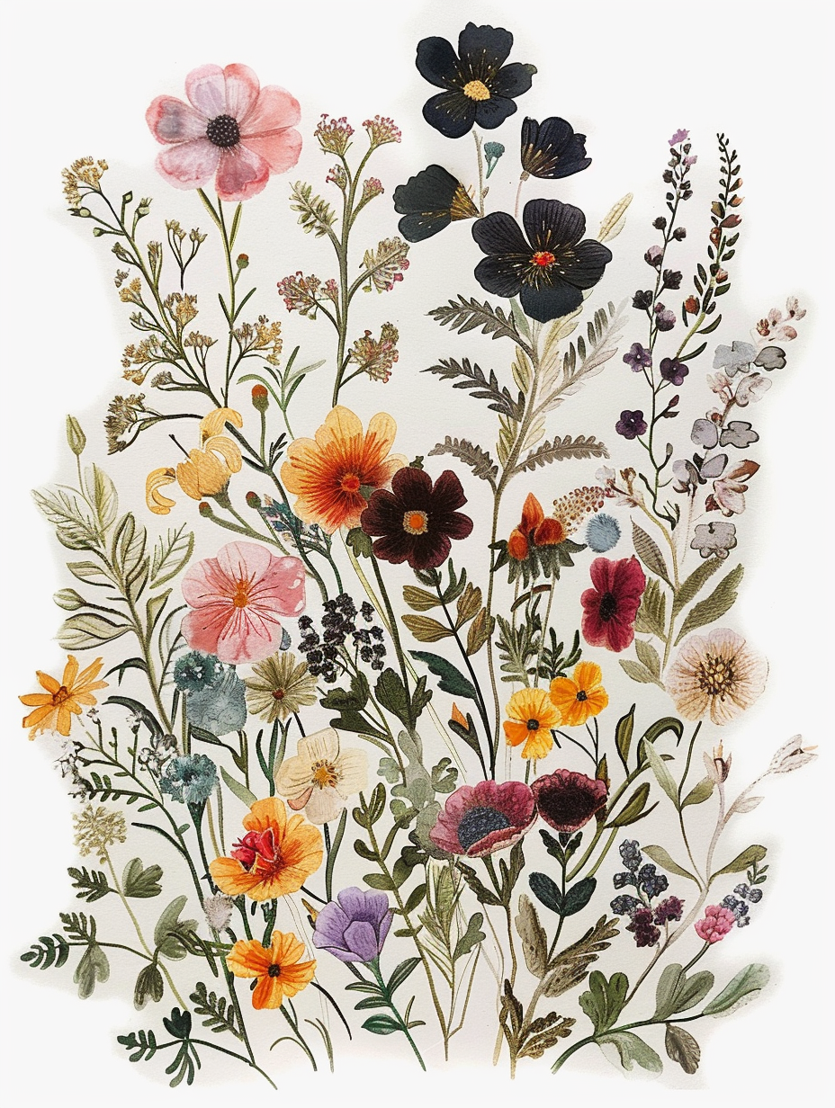 Flowers Wall Art Print Style NO 148