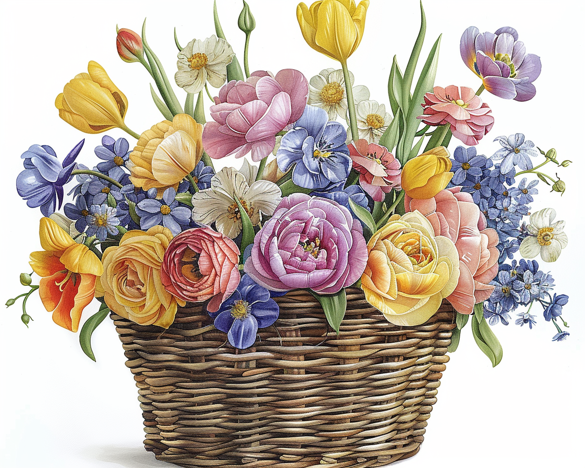 Flowers Wall Art Print Style NO 153