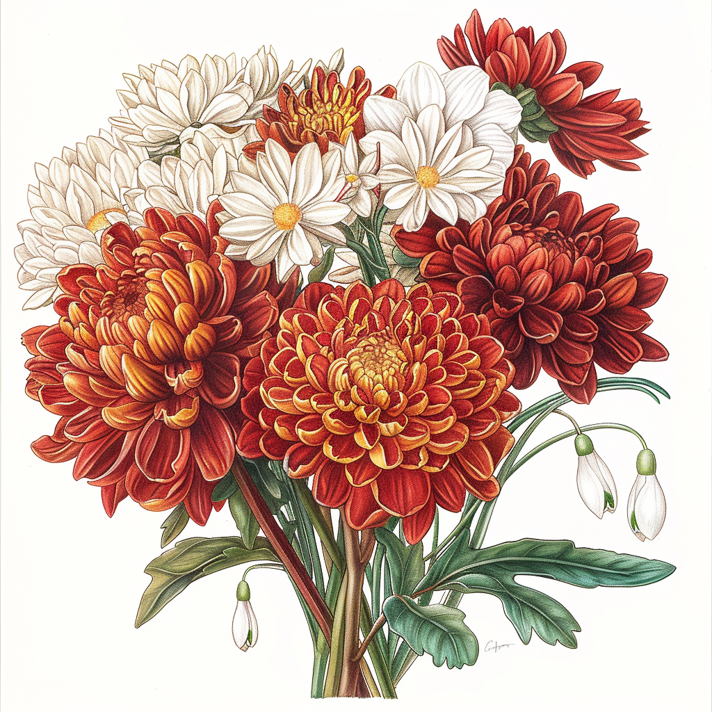 Flowers Wall Art Print Style NO 285