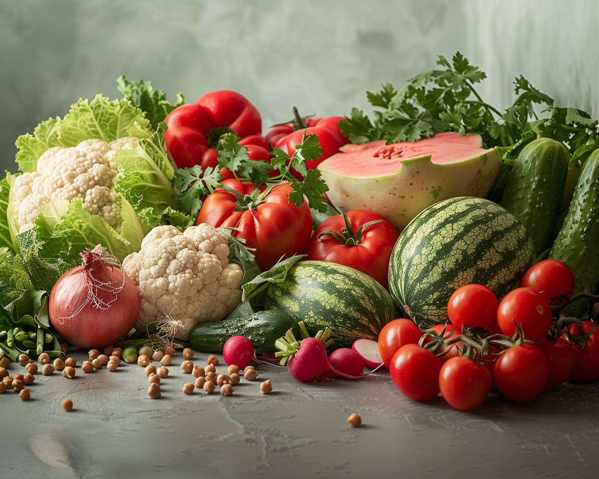 Fruits and Vegetables Collage NO 119