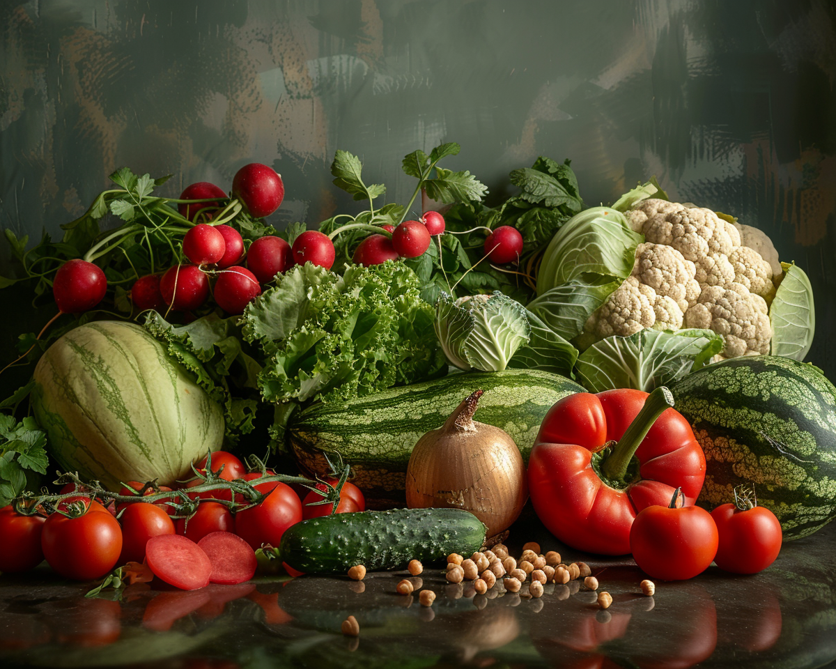 Fruits and Vegetables Collage NO 120