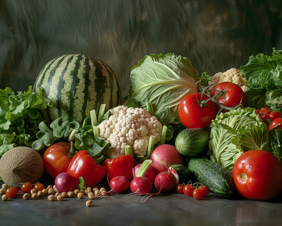 Fruits and Vegetables Collage NO 122