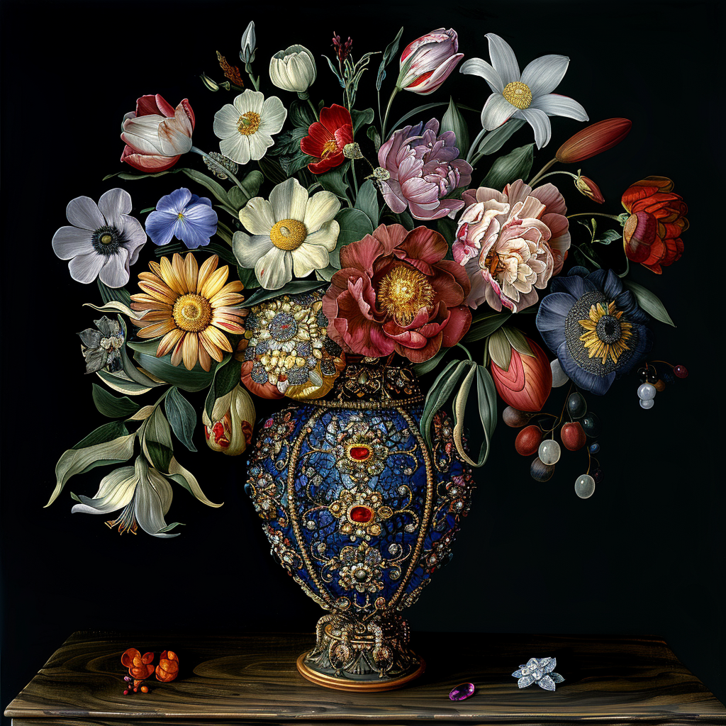 Flowers Wall Art Print Style NO 295