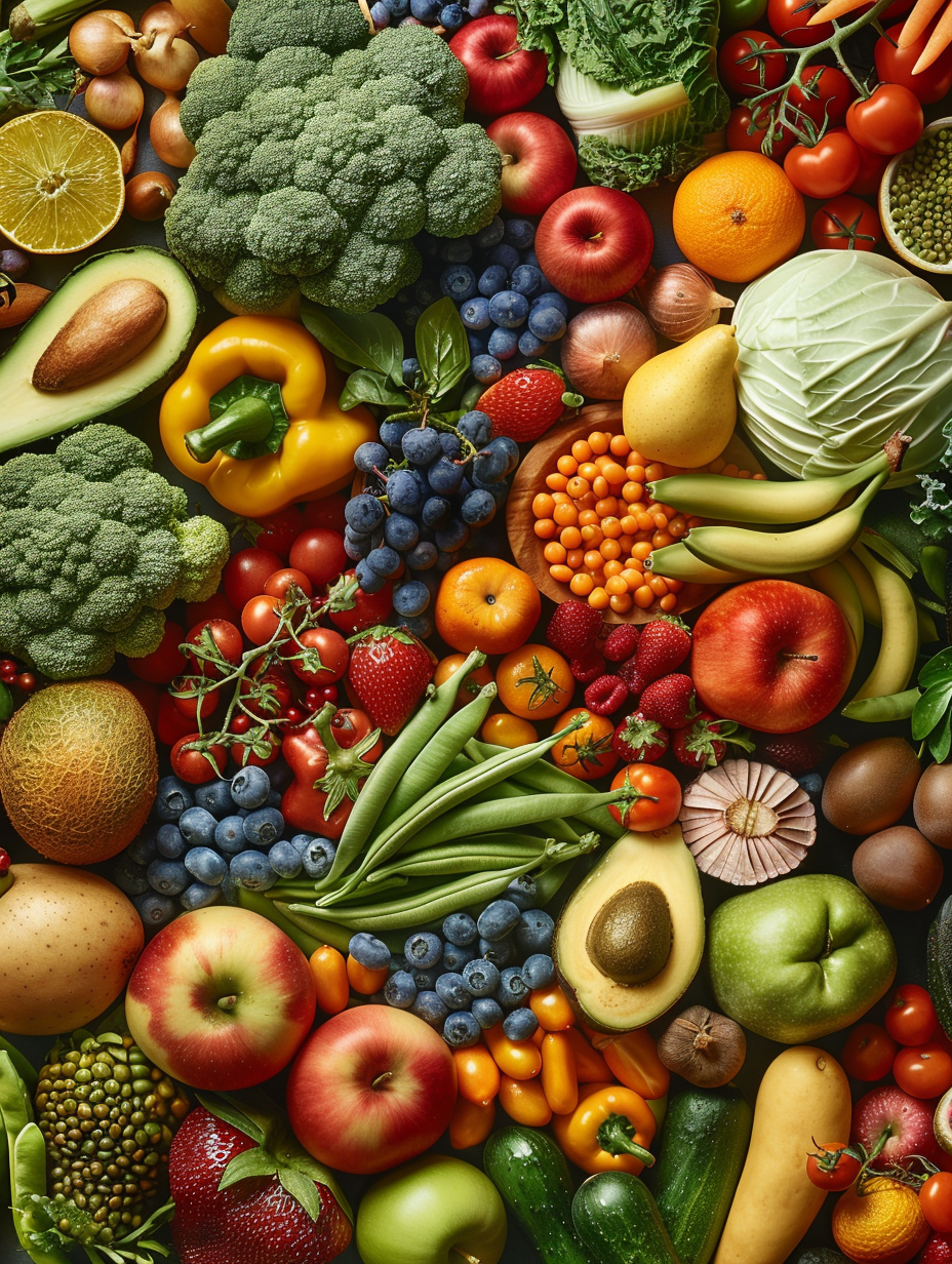 Fruits and Vegetables Collage NO 133