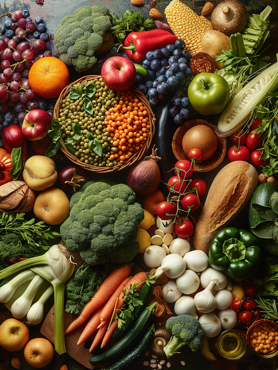 Fruits and Vegetables Collage NO 134