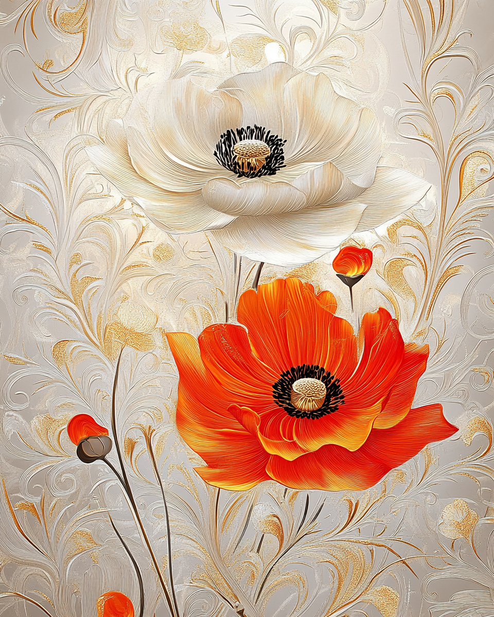 Flowers Wall Art Print Style NO 324