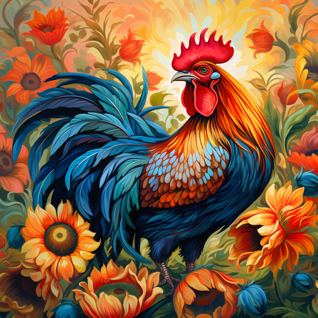 Rooster Wall Art Print