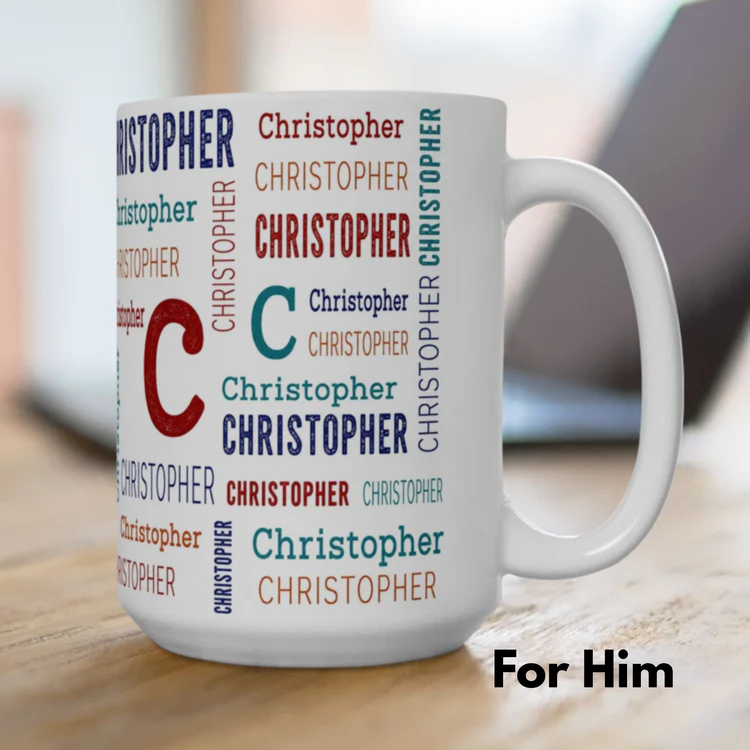 Custom Name Coffee Mug for Him