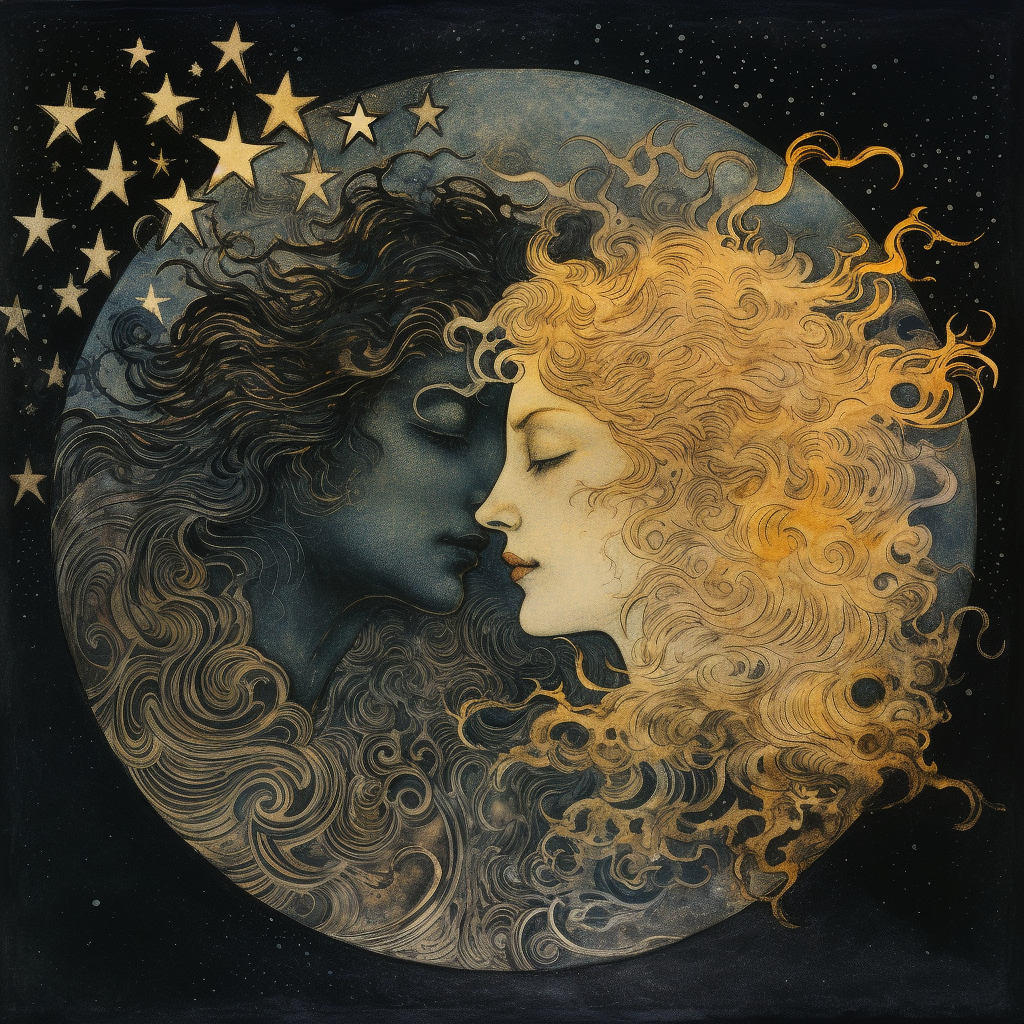 The Sun and Moon Art
