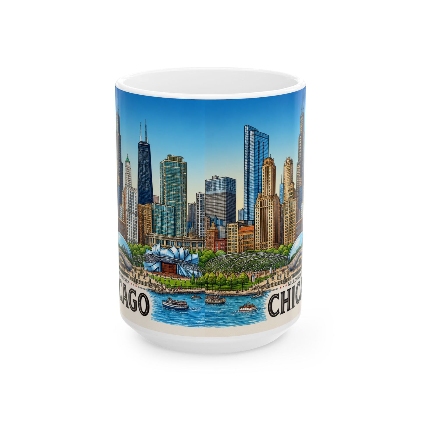Wholesale #1 Chicago Skyline Mug – 15 oz Premium Souvenir Mug for Gift Shops & Retail Stores