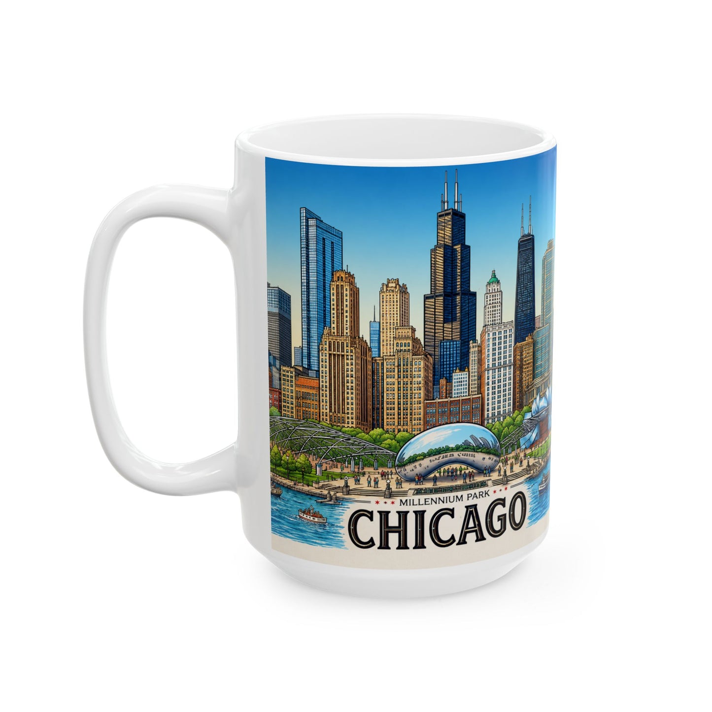 Wholesale #1 Chicago Skyline Mug – 15 oz Premium Souvenir Mug for Gift Shops & Retail Stores