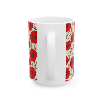 Floral Coffee Mug Poppies Melody
