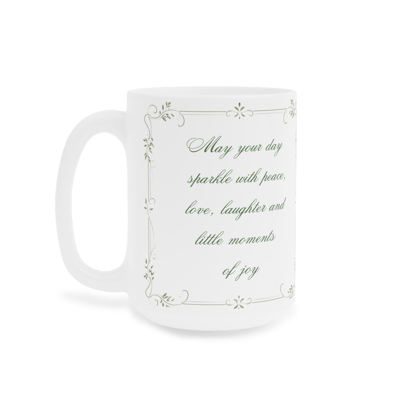 Floral Coffee Mug with Text