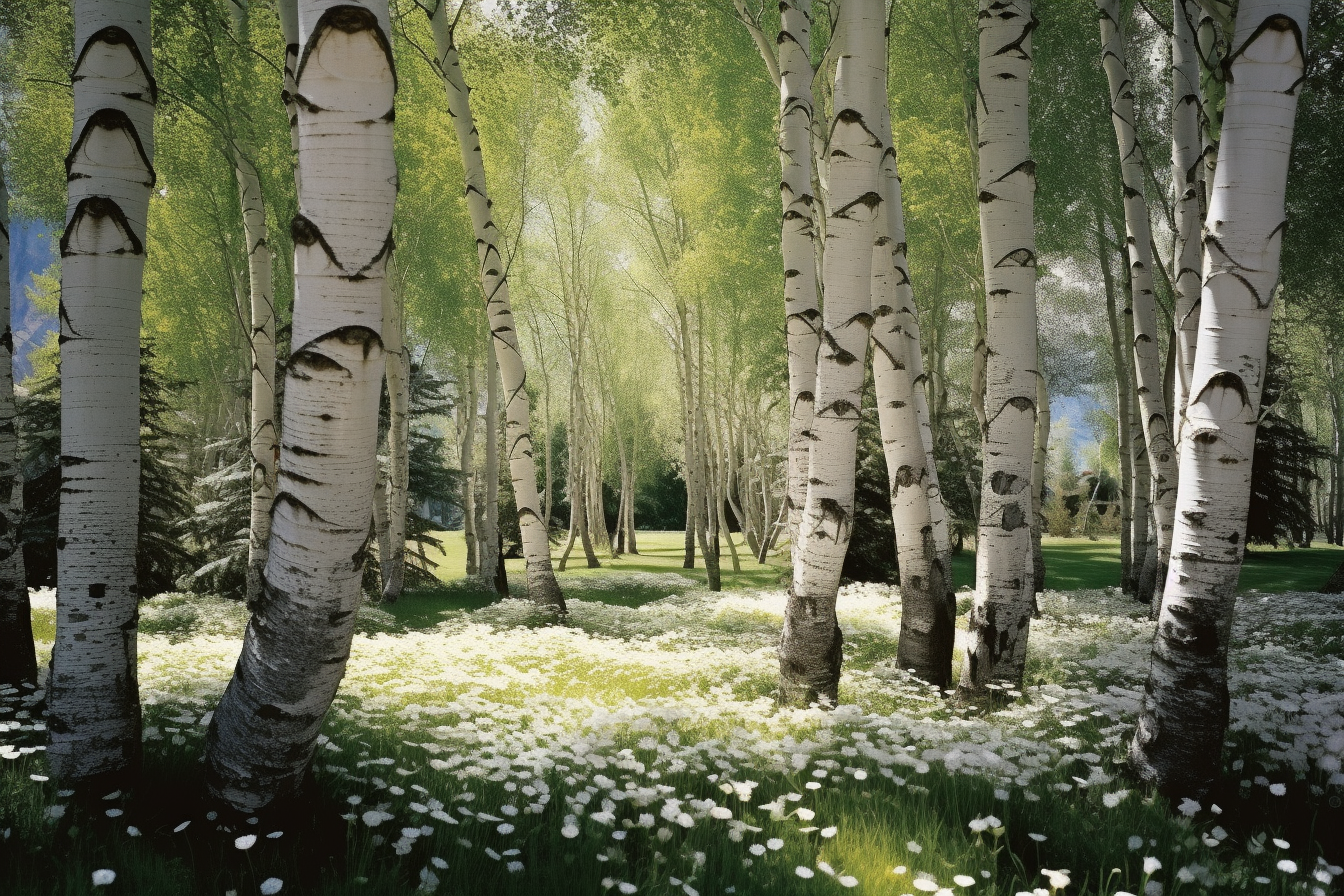 "Birch Grove in Springtime" GICLEE PRINT