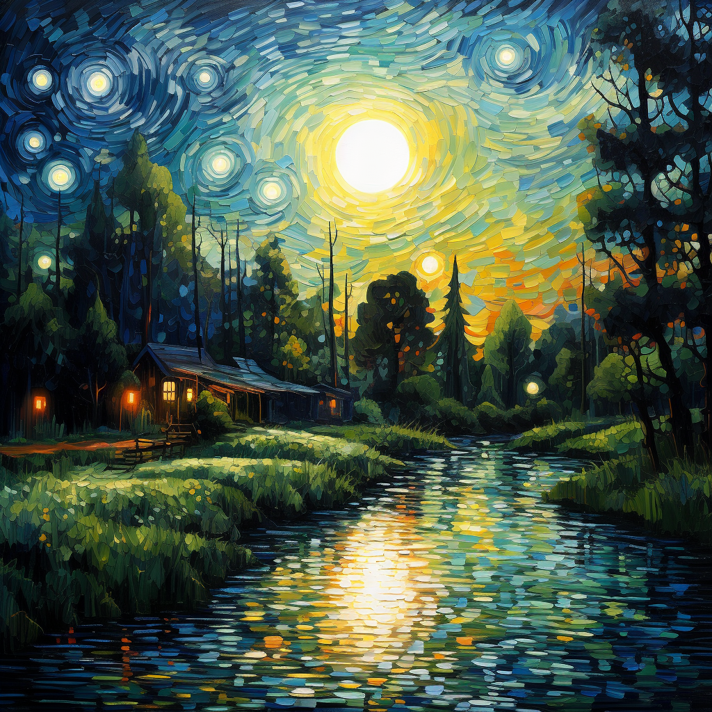 "River's Reflection: A Journey Through Time"  GICLEE ART PRINT