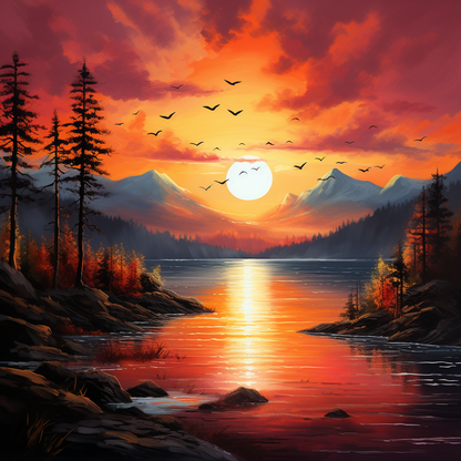 "Sunset Glow over the Waters"   by Maya Ronick