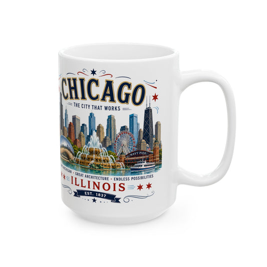 Wholesale Chicago  Mugs (15 oz)Premium Souvenir Mug