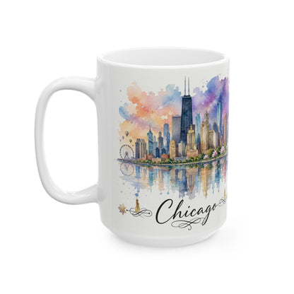 Wholesale #1 Chicago Skyline Mug – 15 oz Premium Souvenir Mug for Gift Shops & Retail Stores